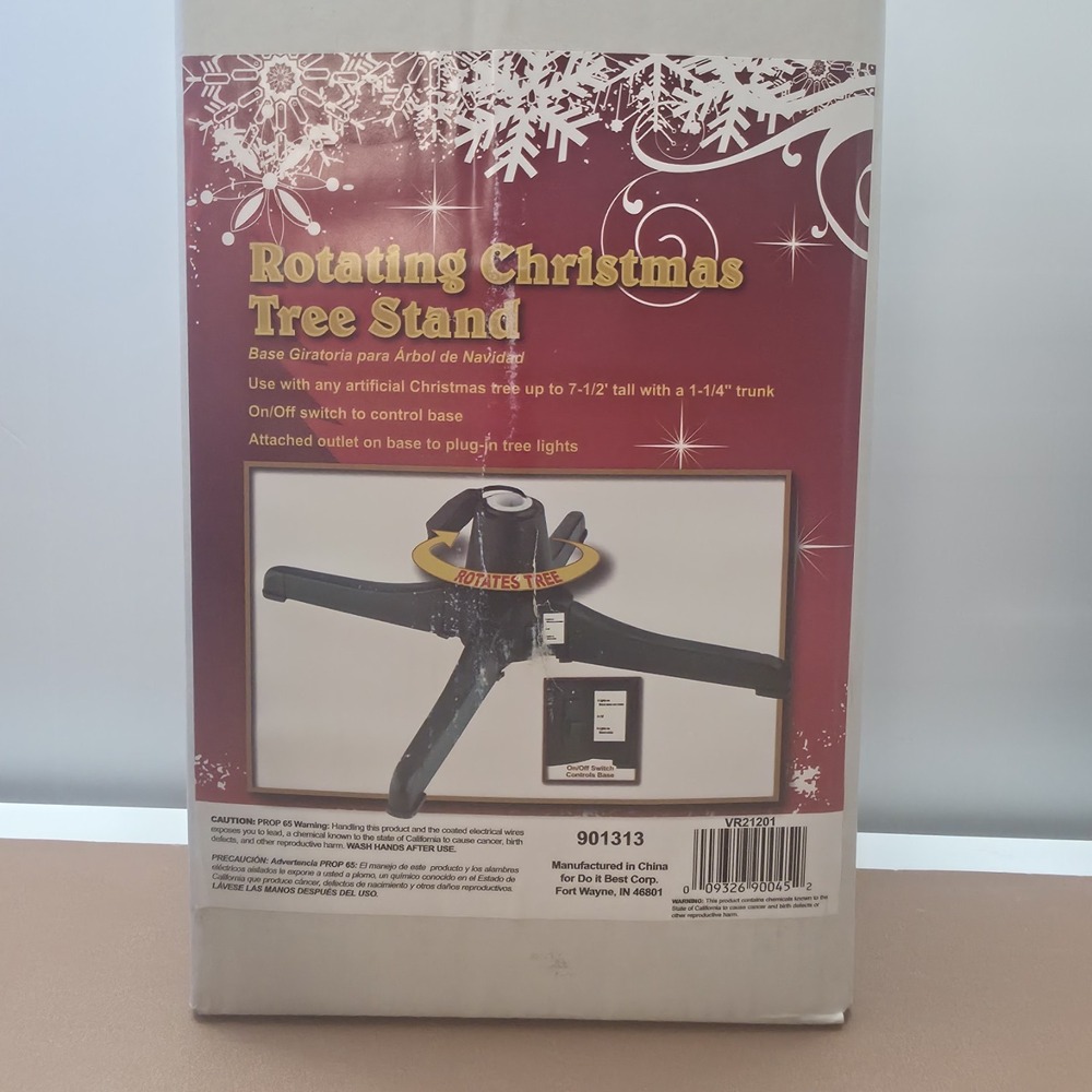 Do it Best 7-1/2 Ft. Rotating Artificial Christmas Tree Stand Open Box